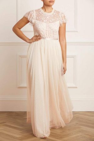 Womens Giselle Bodice Gown Champagne | Needle & Thread Prom Dresses