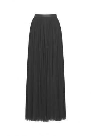 Womens Tulle Maxi Skirt Black | Needle & Thread Skirts